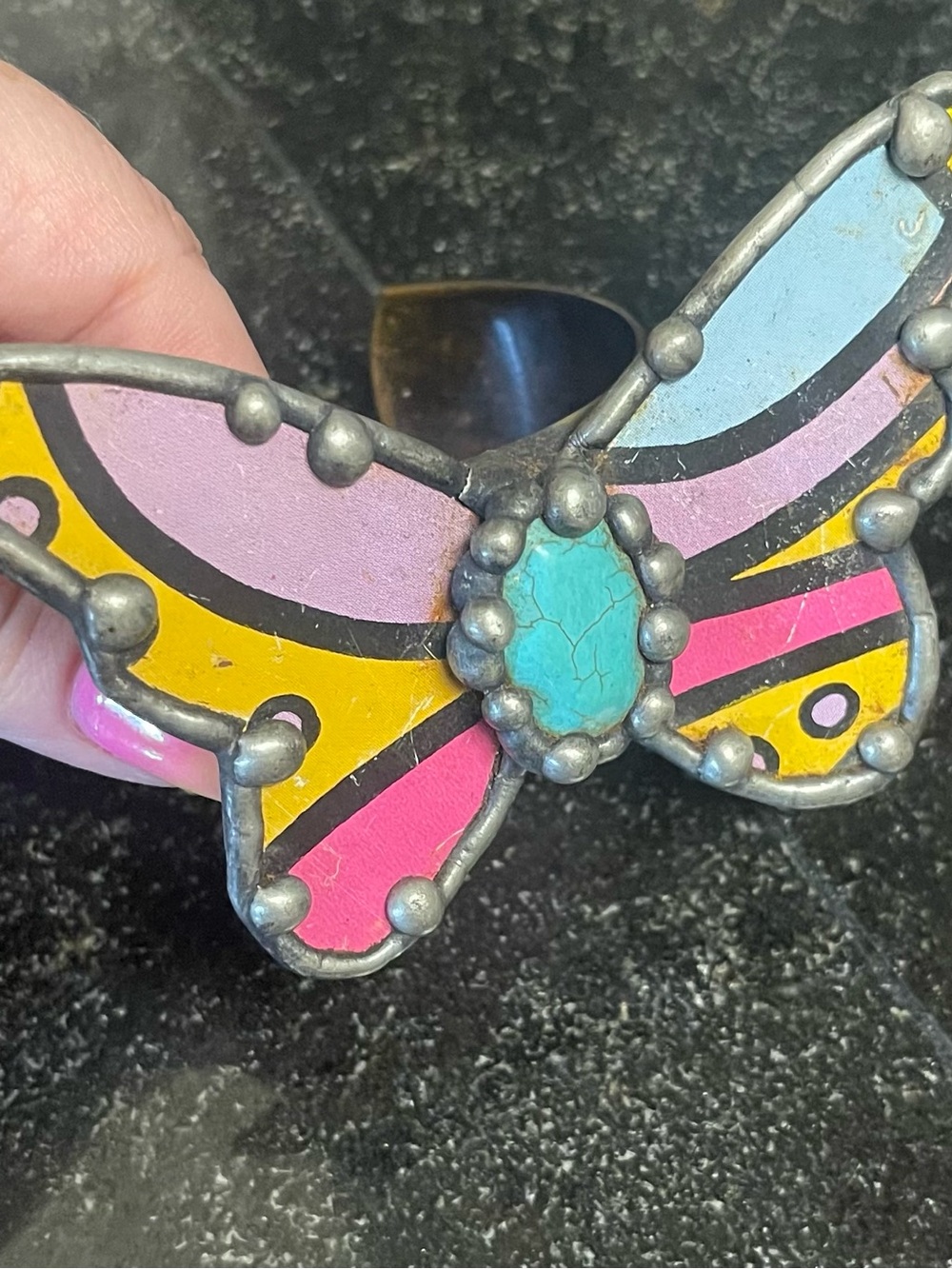 Art by Amy butterfly Enamel Cuff Bracelet